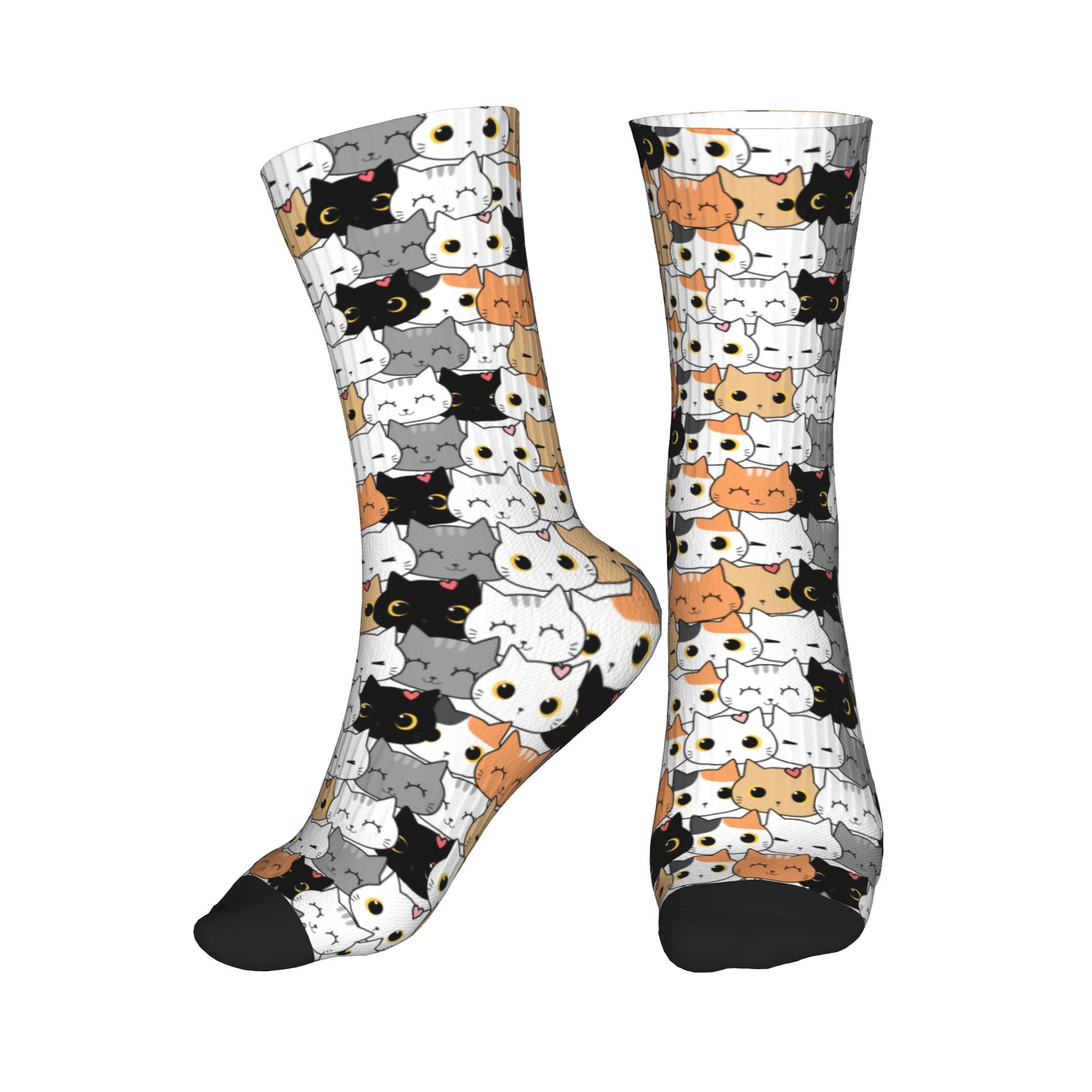 Dress Sock Men - Cute Kitten Cat Doodle Dress Socks