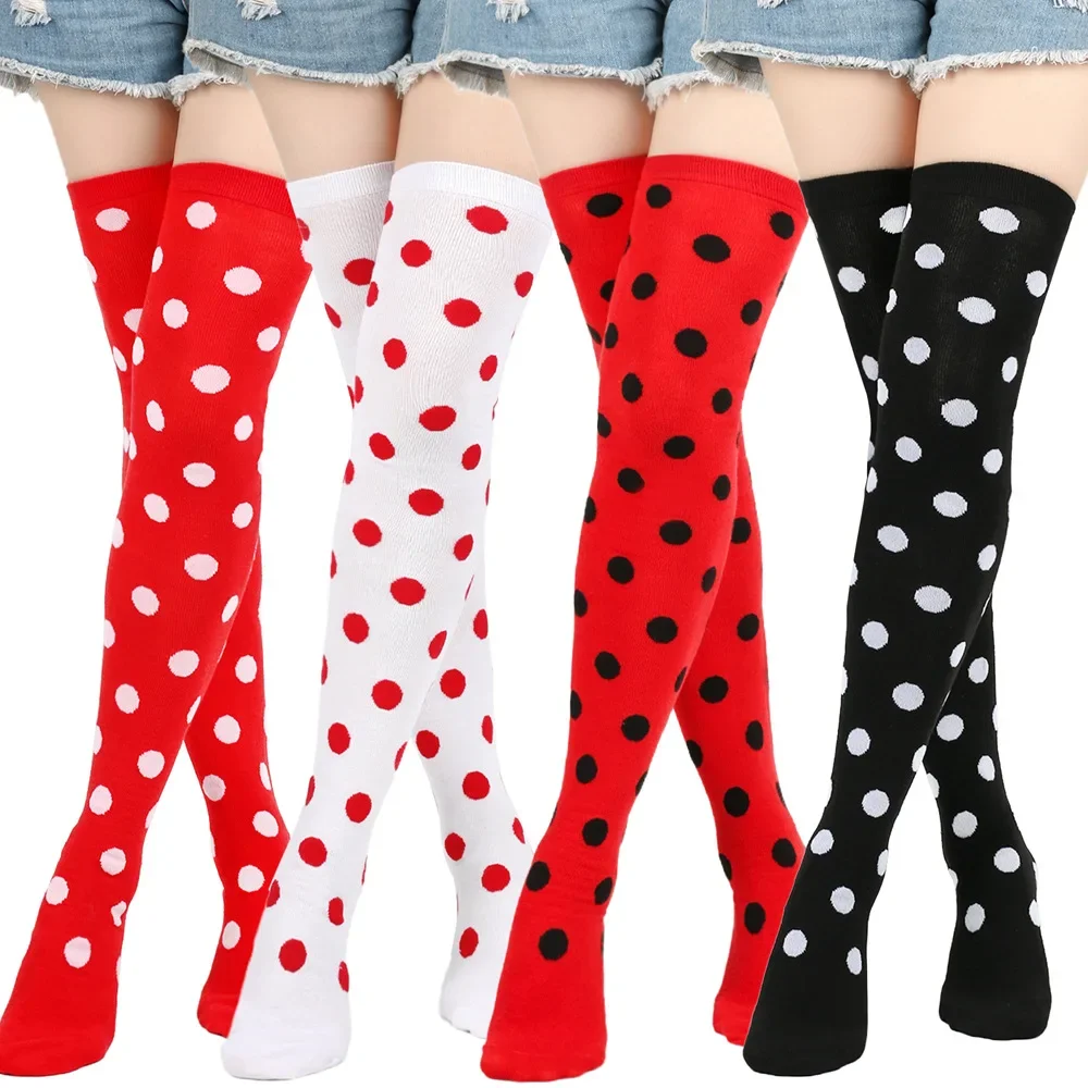 Knee High Sock Women - Womens Striped Thigh High Stockings Dot