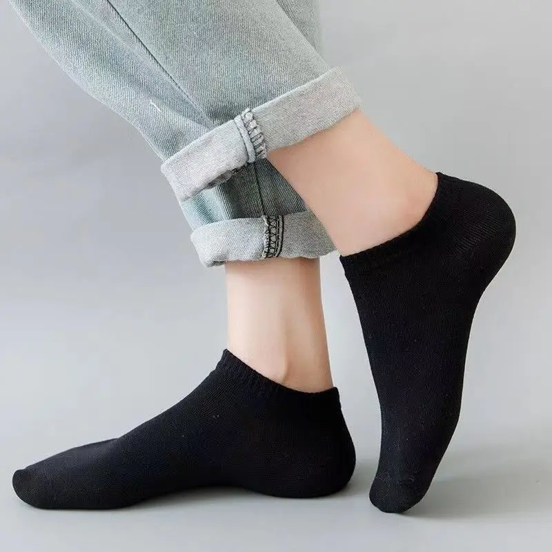 5 Pairs Unisex Casual Plain Co - No Show Sock Women avis et prix