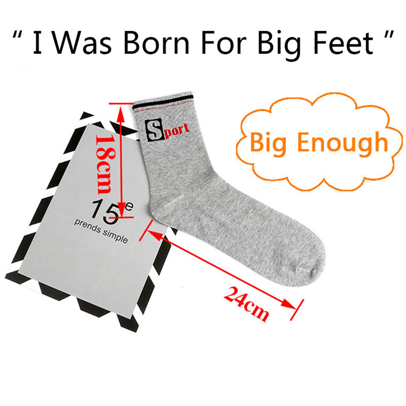 3 Pairs/Pack Big Large Socks E - Cotton Crew Sock Pack avis et prix