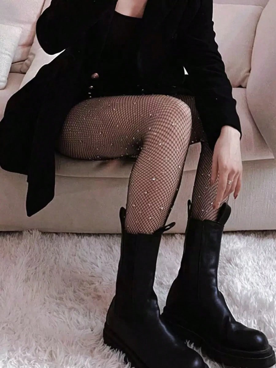 Women's Sheer Rhinestone Fishn - Tights Pantyhose Sheer avis et prix