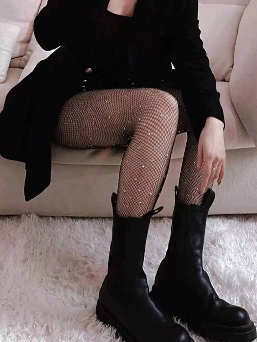 Women's Sheer Rhinestone Fishn - Tights Pantyhose Sheer avis et prix