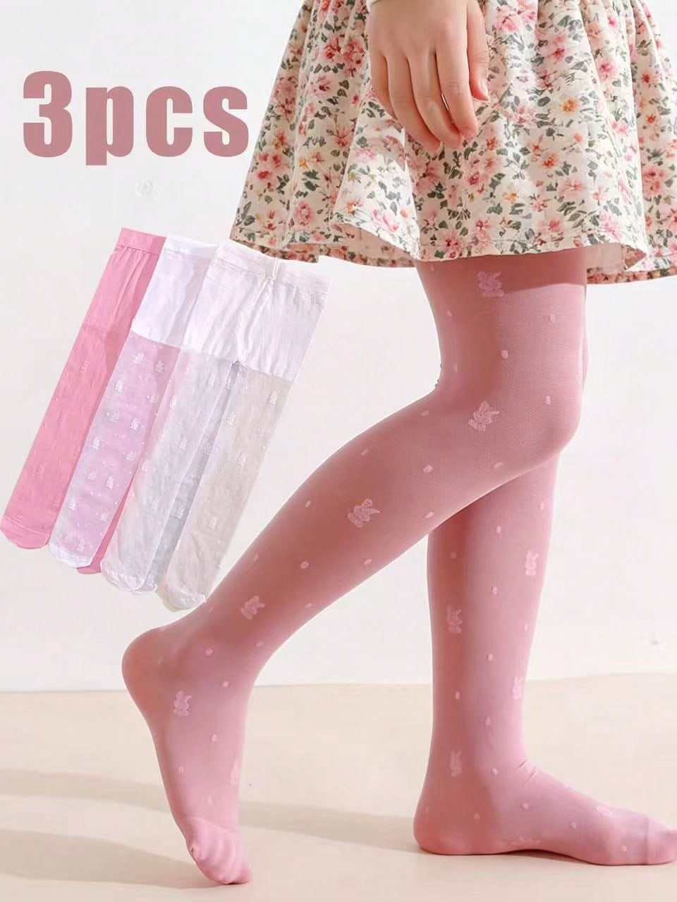 3Pack Girls Rabbit Print Tight - Tights Pantyhose Sheer avis et prix
