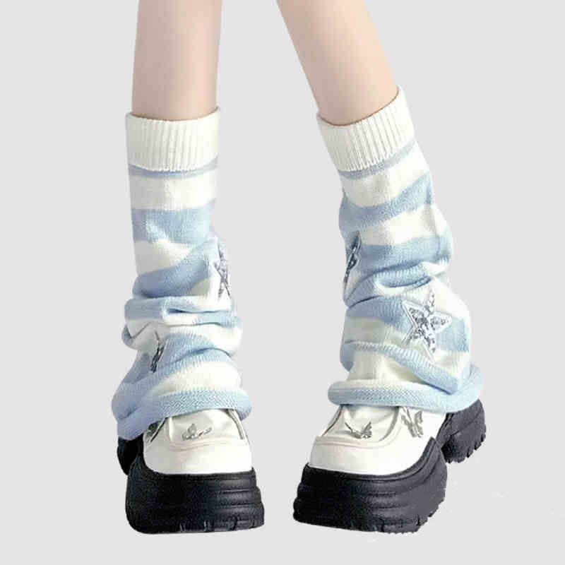 Y2K Striped Leg Warmers Star R - Boot Sock Slouchy avis et prix