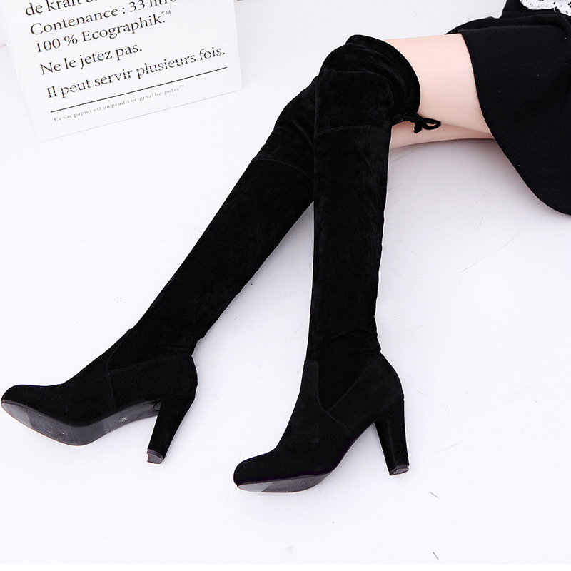 Women's Boots Stretch Fabric O - Knee High Sock Women avis et prix