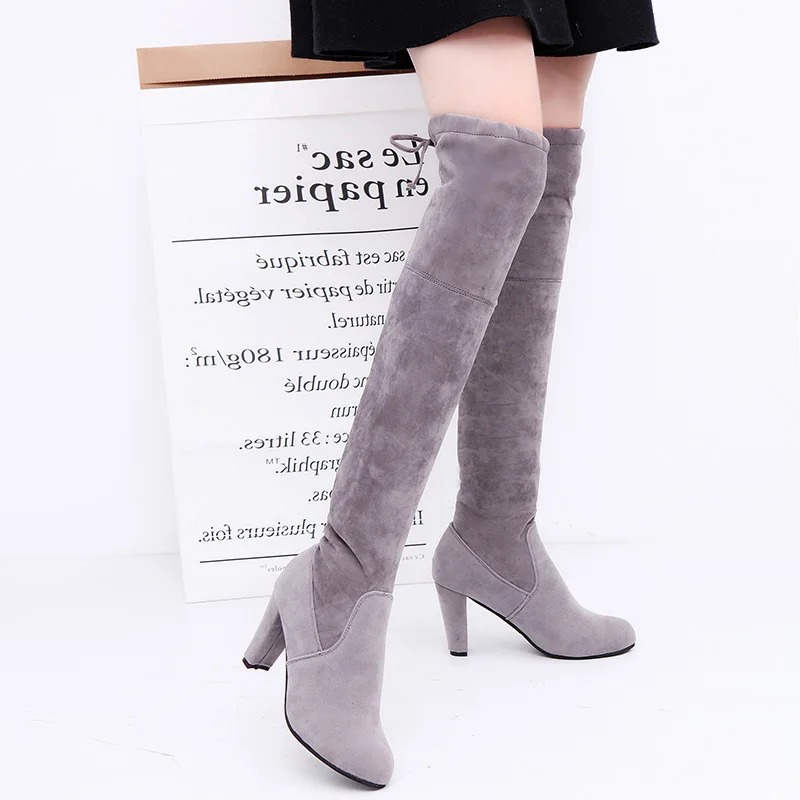 Women's Boots Stretch Fabric O - Knee High Sock Women avis et prix