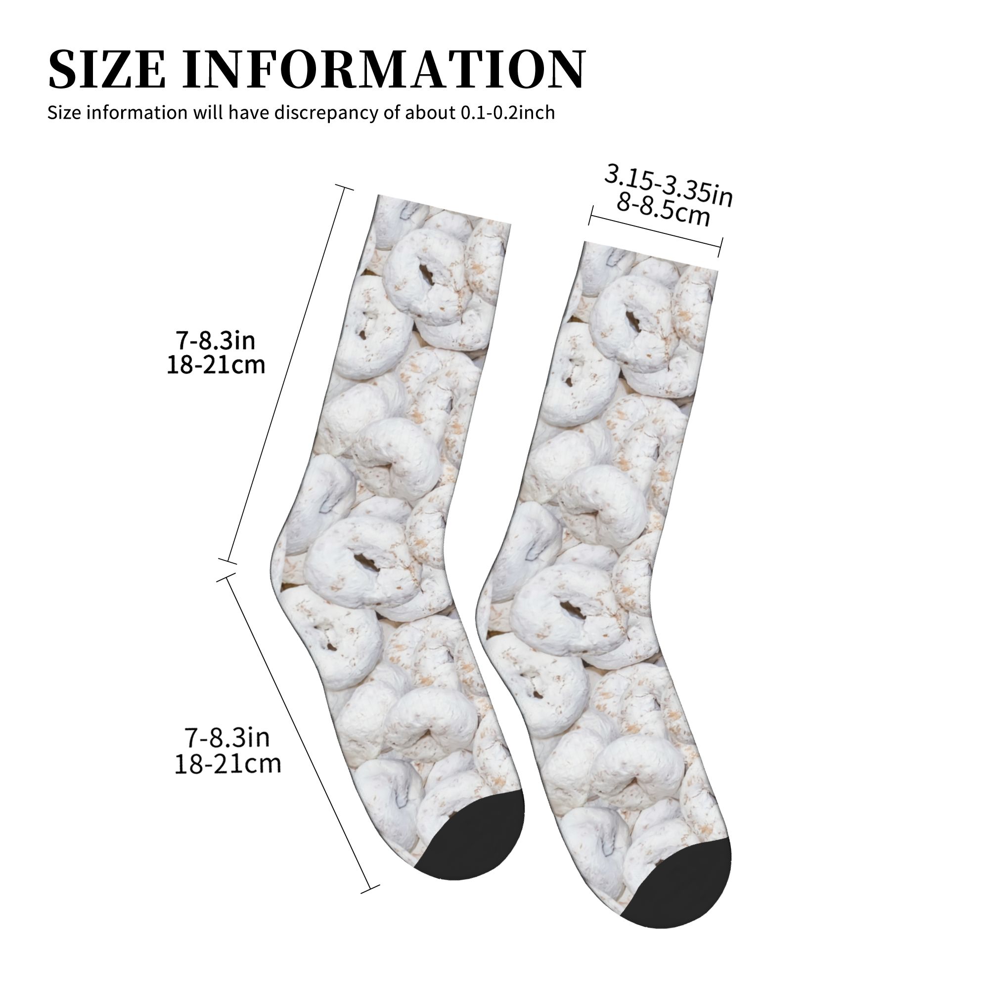 Mini Powdered Sugar Donuts Men - Dress Sock Men avis et prix