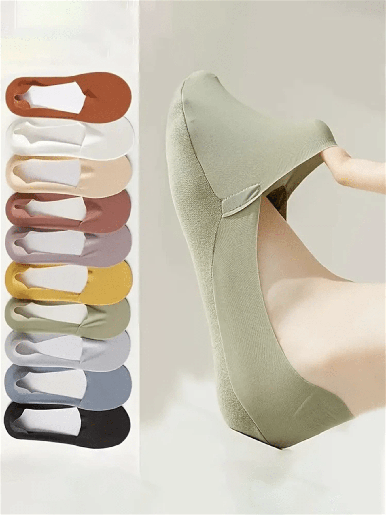 5 Pairs Women Thin Silky Invis - No Show Sock Women avis et prix