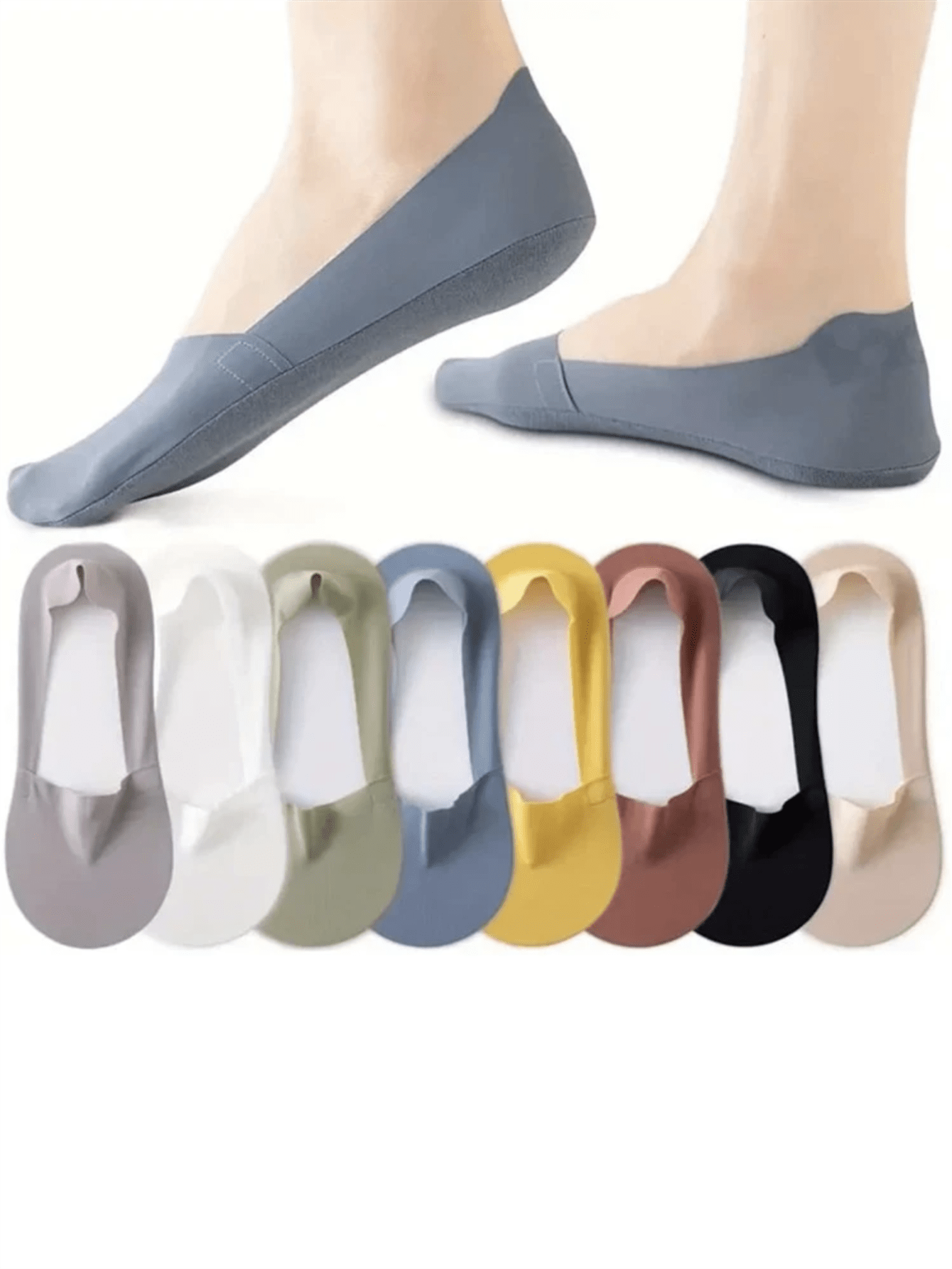 5 Pairs Women Thin Silky Invis - No Show Sock Women avis et prix