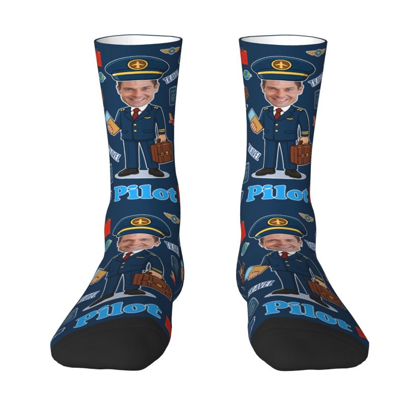 Novelty Men's Funny Pilot Cust - Dress Sock Men avis et prix