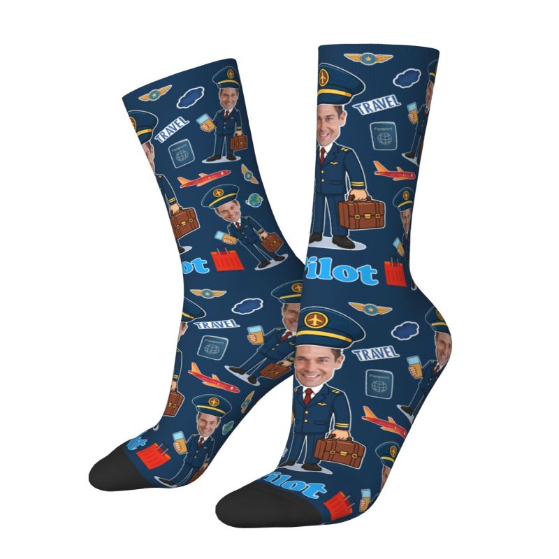 Novelty Men's Funny Pilot Cust - Dress Sock Men avis et prix