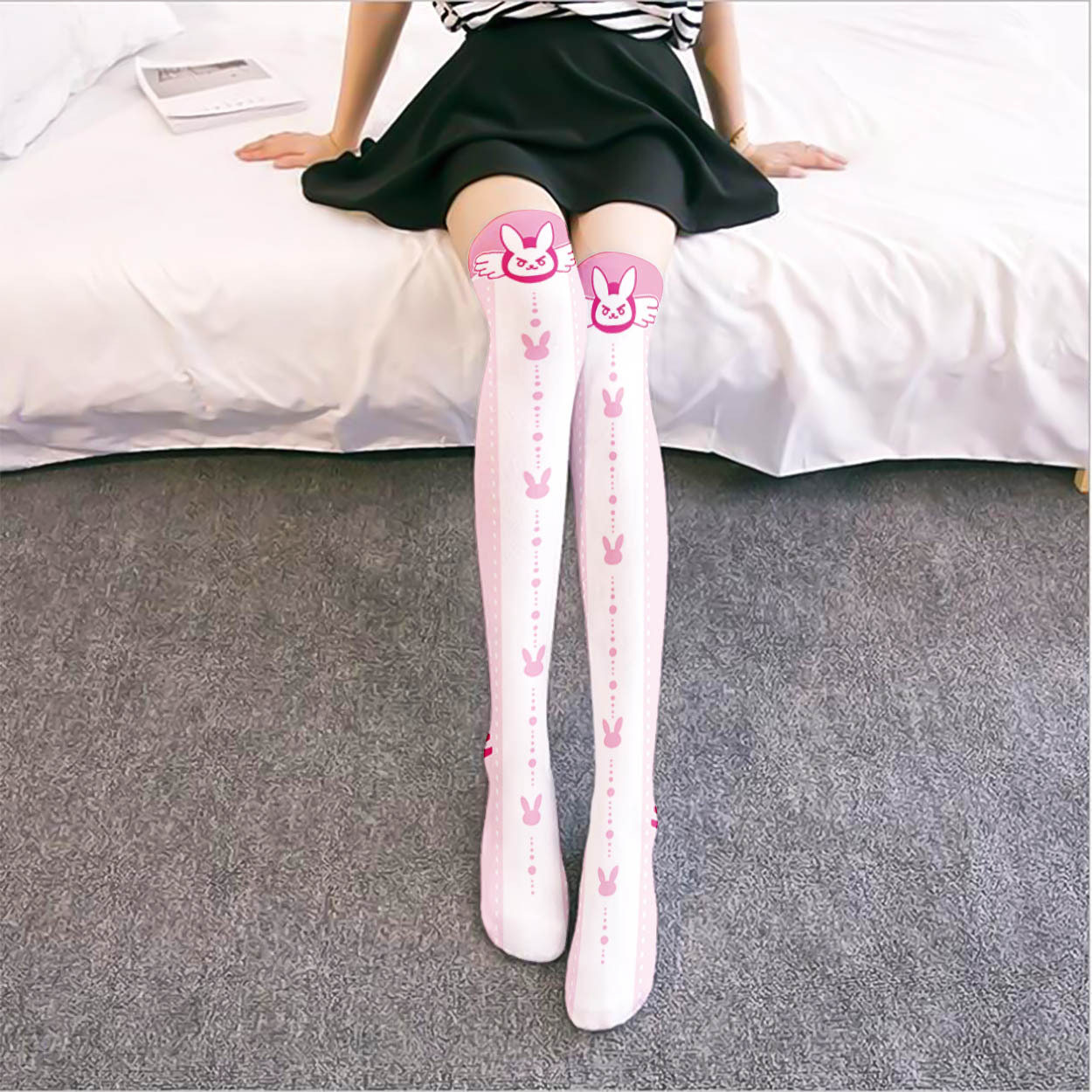 Game OW D.Va Cartoon Printed K - Silk Sock Bamboo avis et prix
