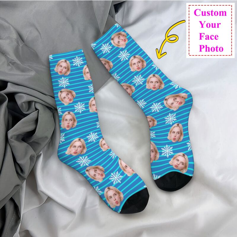 Christmas Face Photo Personali - Dress Sock Men avis et prix