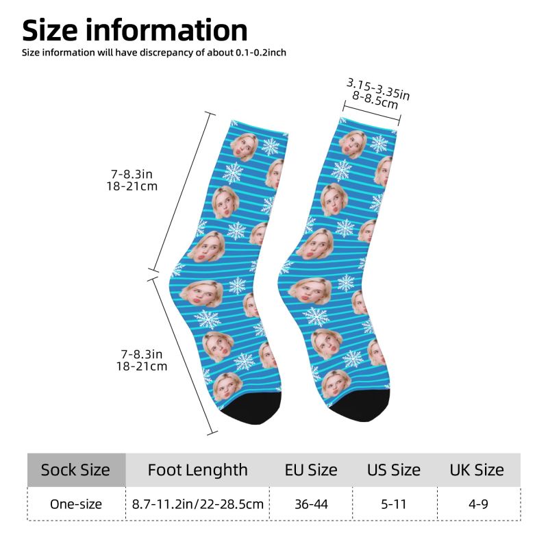 Christmas Face Photo Personali - Dress Sock Men avis et prix