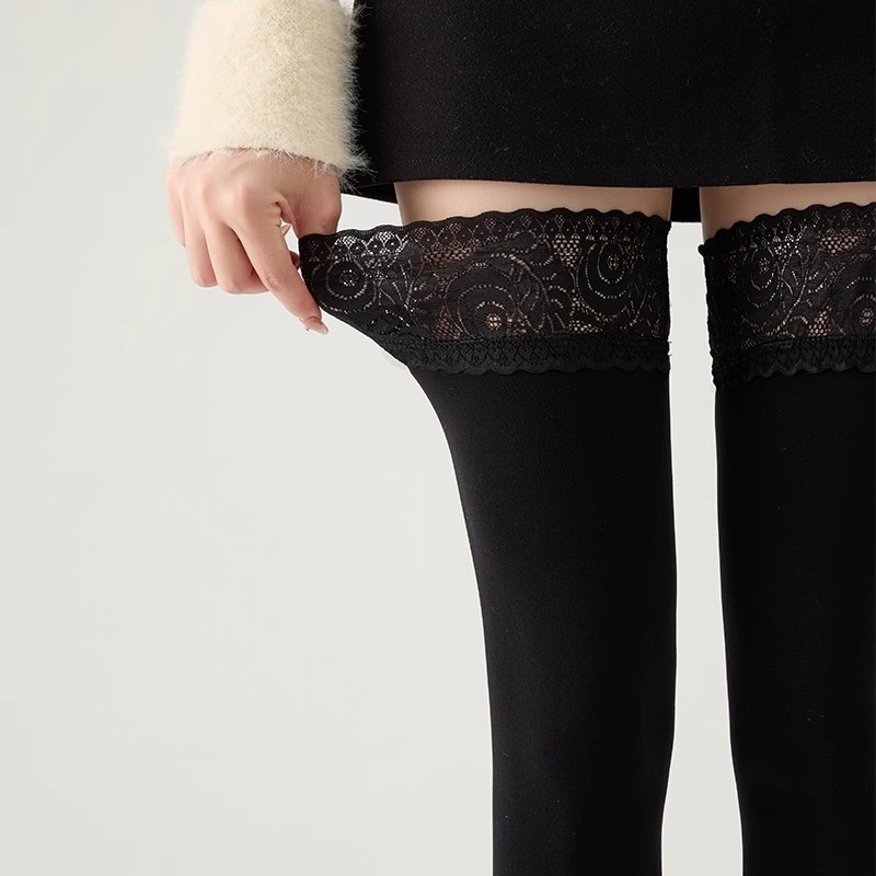 100D Sexy Stockings Retro Lace - Thigh High Sock Stay Up avis et prix