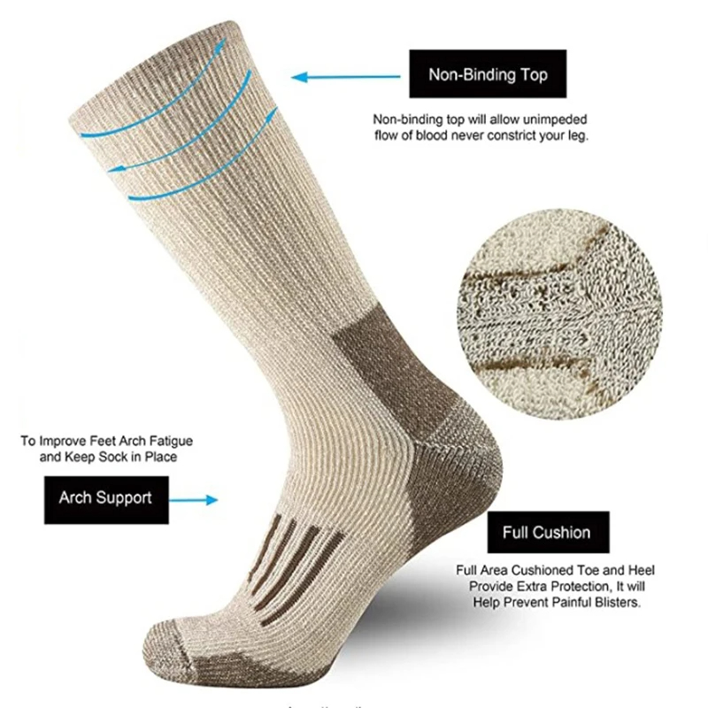 80% Wool Socks Warm Thicken Hi - Wool Hiking Sock avis et prix