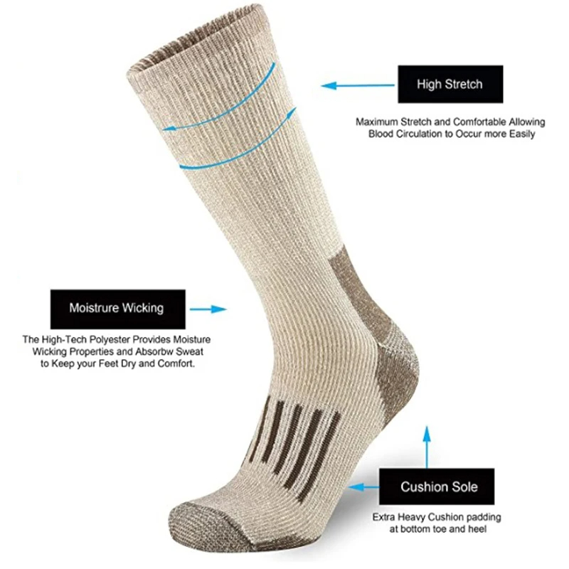 80% Wool Socks Warm Thicken Hi - Wool Hiking Sock avis et prix