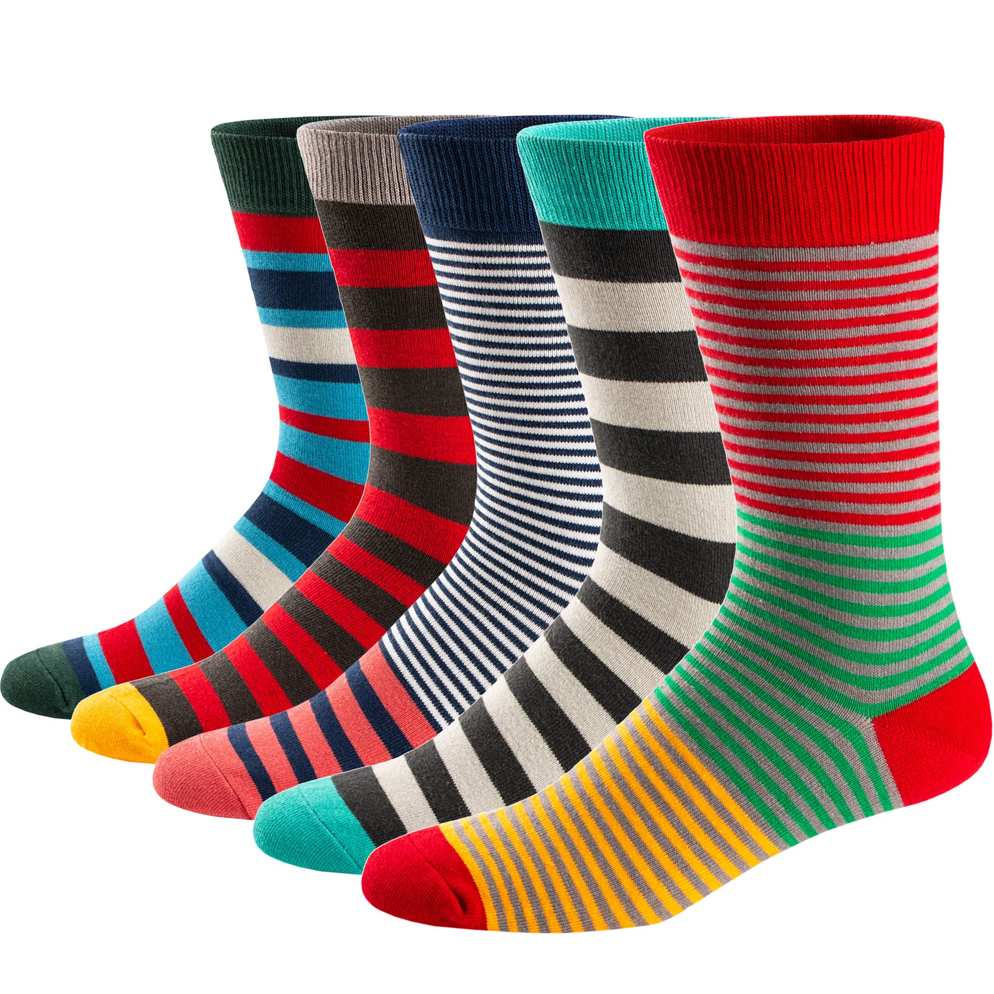5Pairs Mens Fun Dress Socks, P - Cotton Crew Sock Pack avis et prix