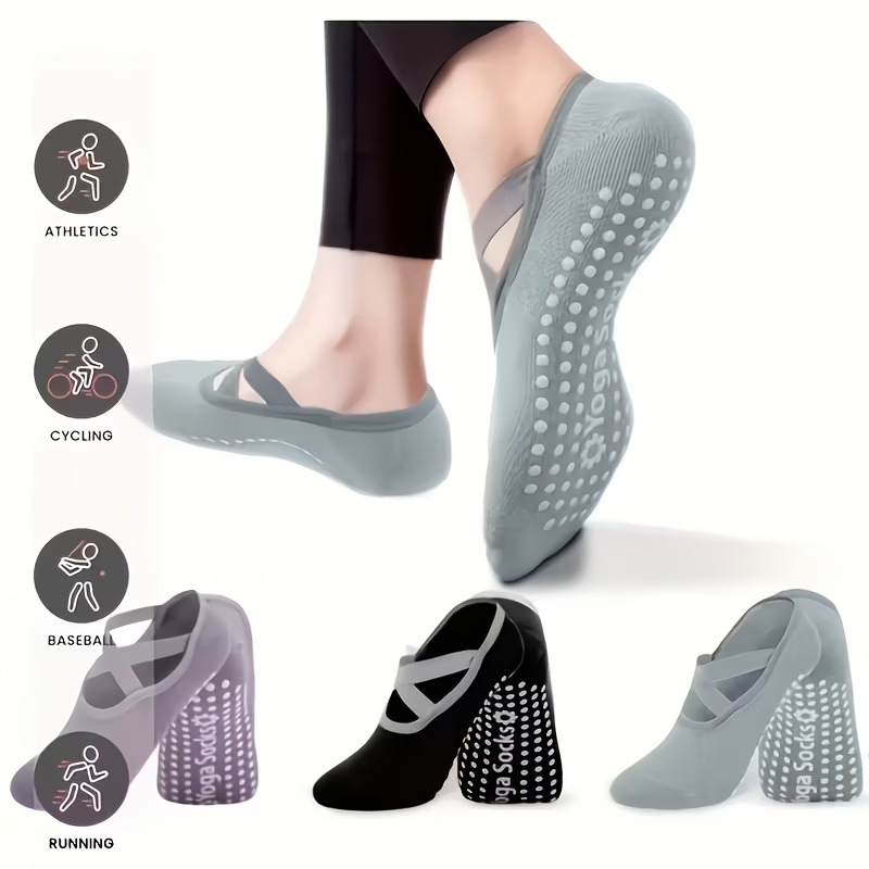 3 Pairs Mixed Color Yoga Socks - Grip Sock Yoga avis et prix