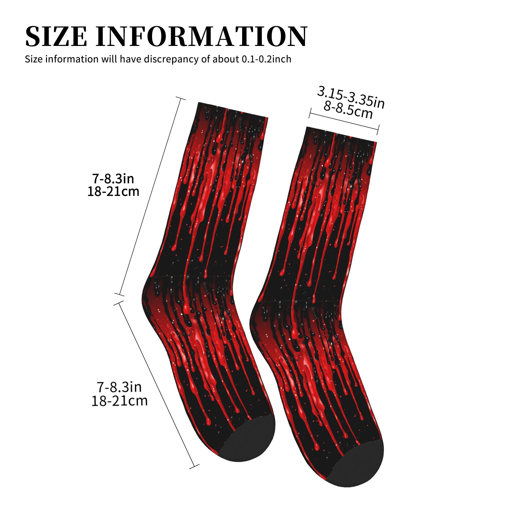 Dripping Red Liquid Pattern  M - Dress Sock Men avis et prix