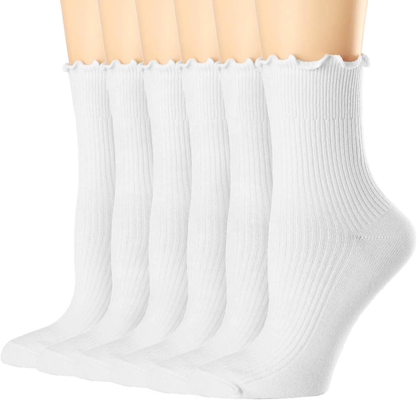 Women's Ruffle Turn-Cuff Casua - Cotton Crew Sock Pack avis et prix
