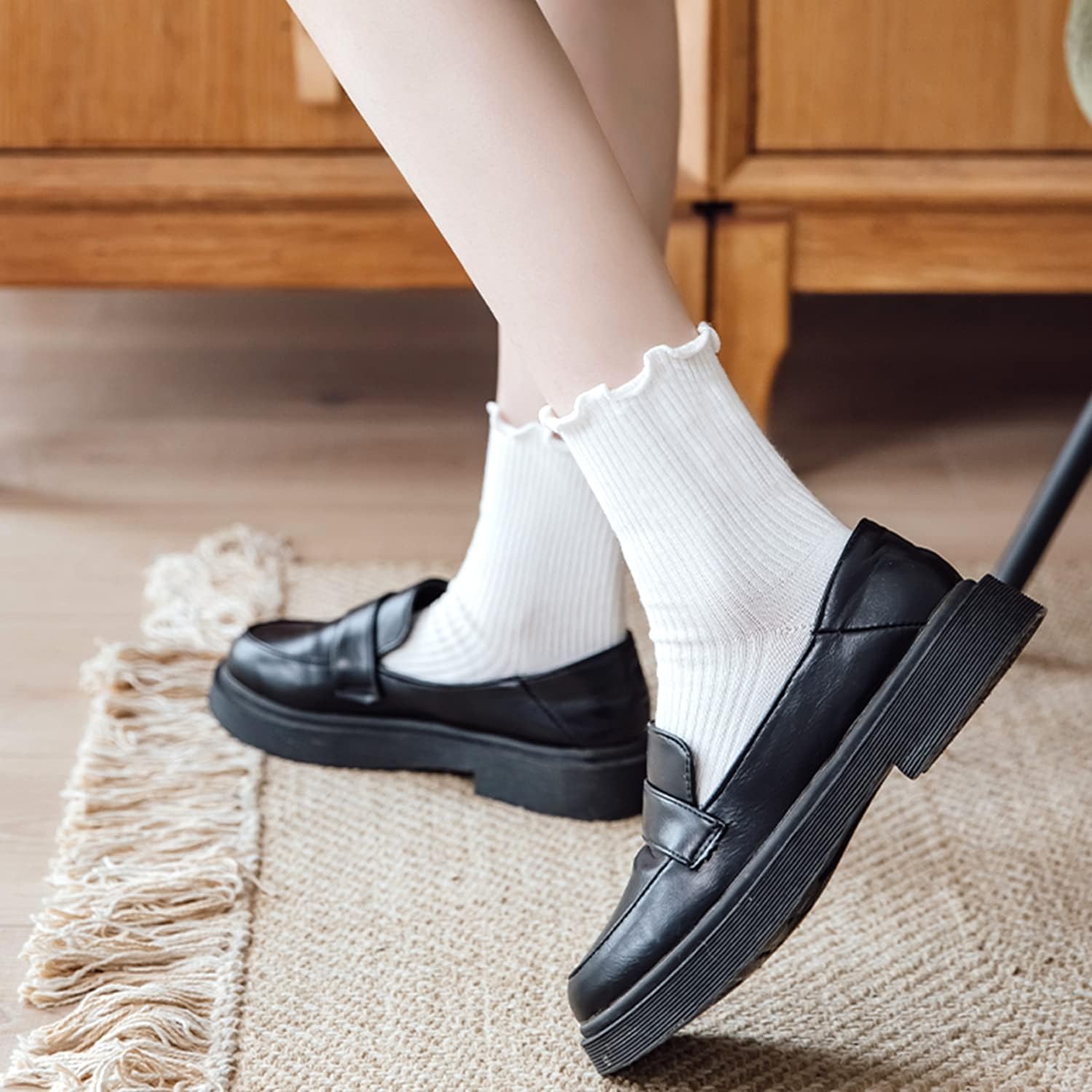 Women's Ruffle Turn-Cuff Casua - Cotton Crew Sock Pack avis et prix