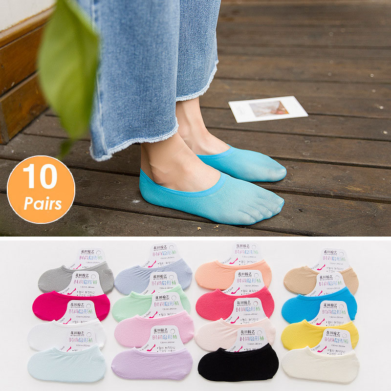 5 Pairs 10PCS Women Socks Nons - Invisibility Sock Loafer avis et prix