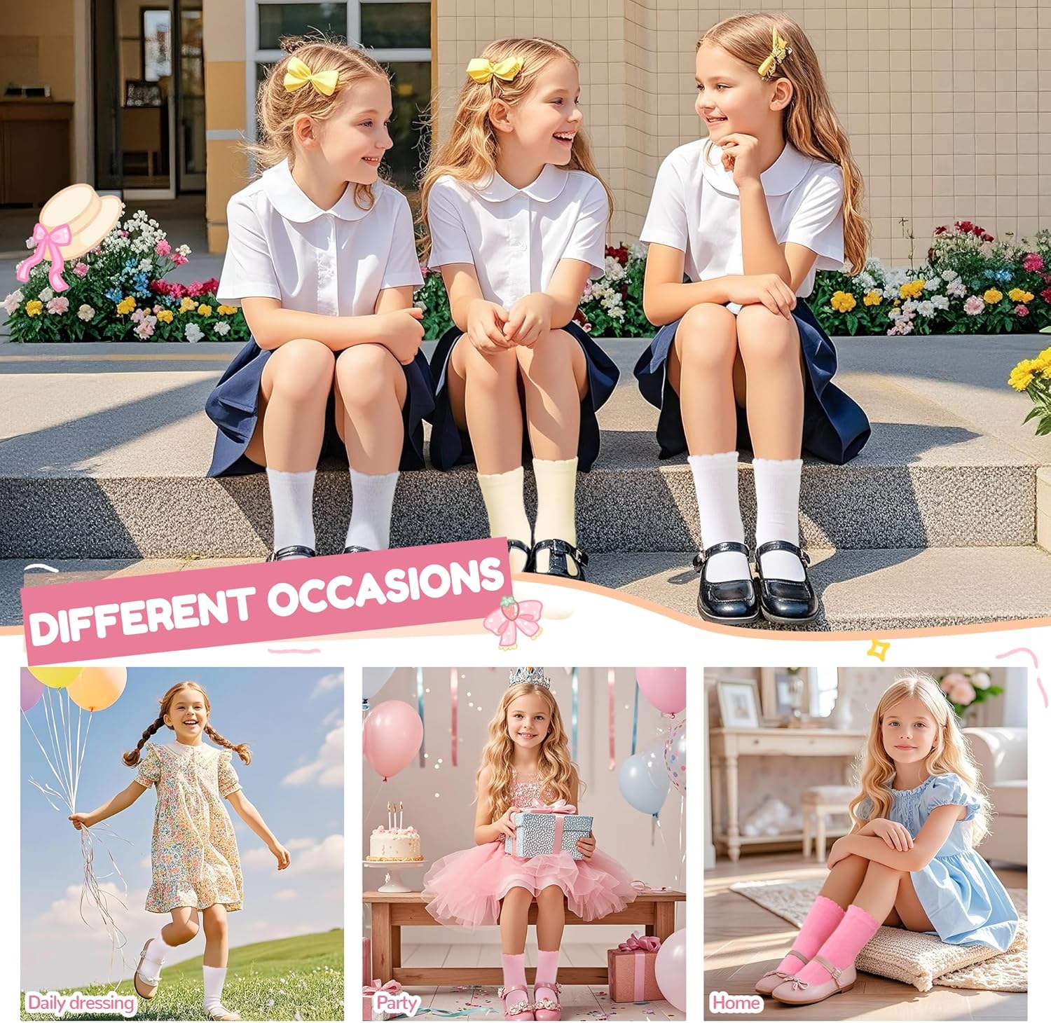 Girls Ruffle Crew Socks Little - Silk Sock Bamboo avis et prix