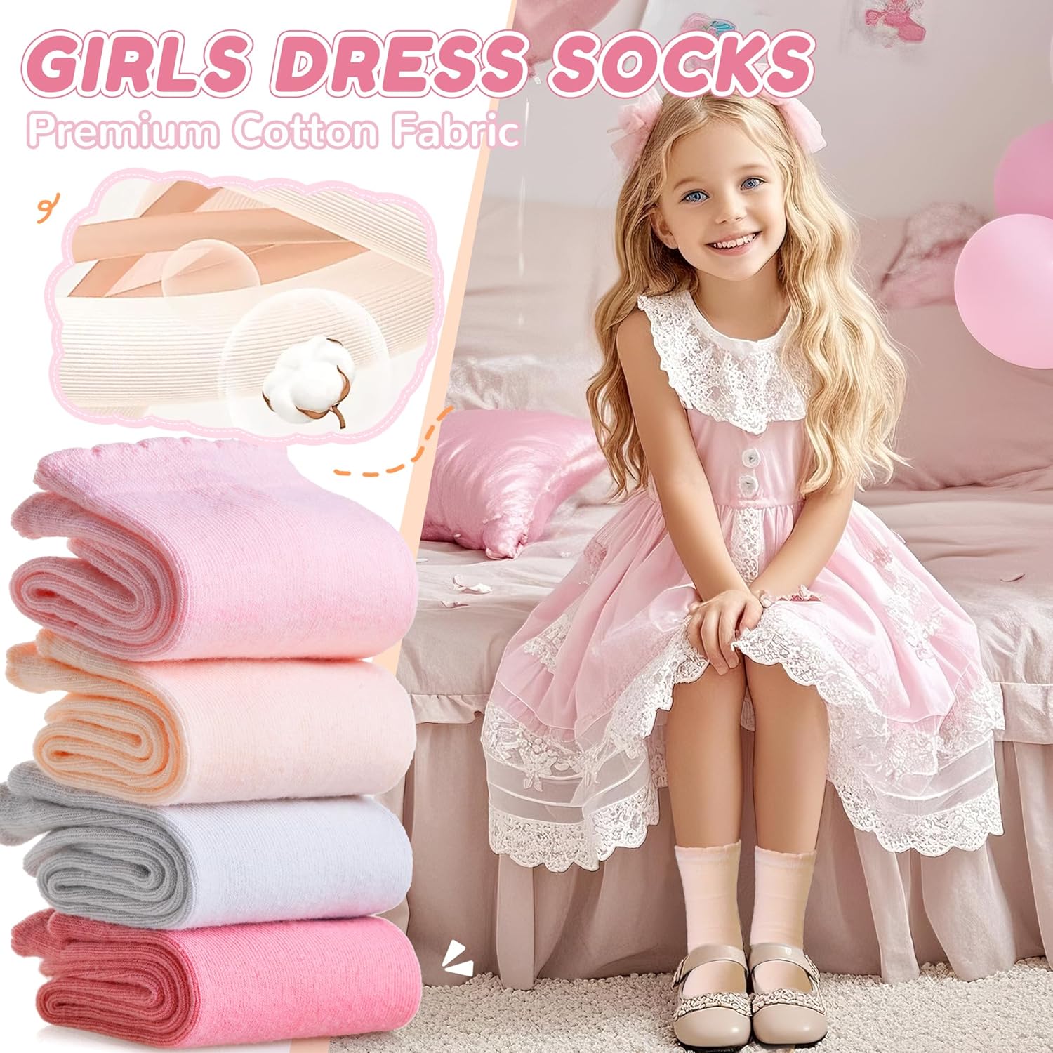 Girls Ruffle Crew Socks Little - Silk Sock Bamboo avis et prix