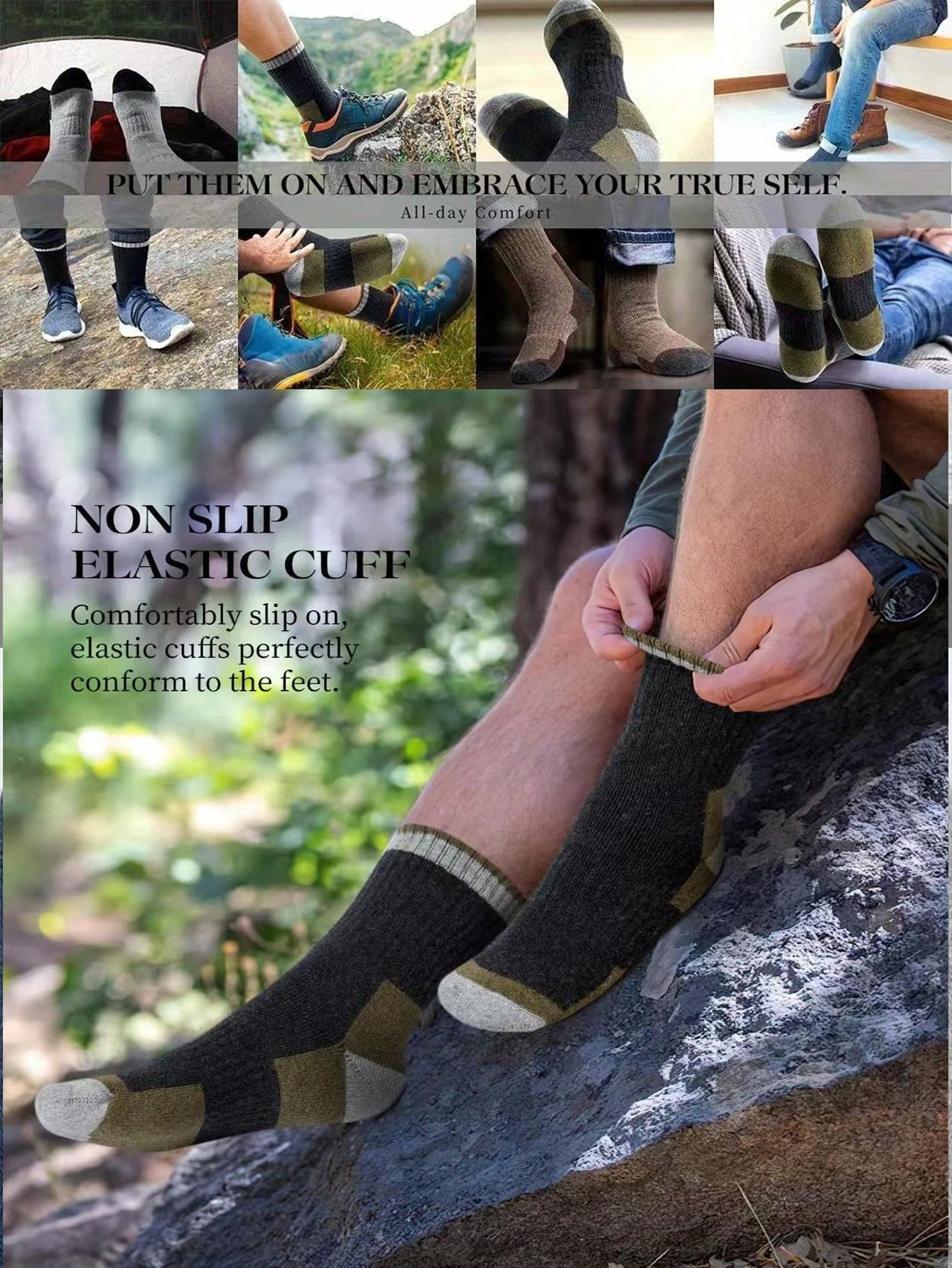 Men’s Thick Crew Socks 5-Pack, - Cotton Crew Sock Pack avis et prix