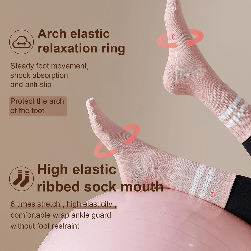 Yoga Pilates Socks with Grips  - No Show Sock Women avis et prix
