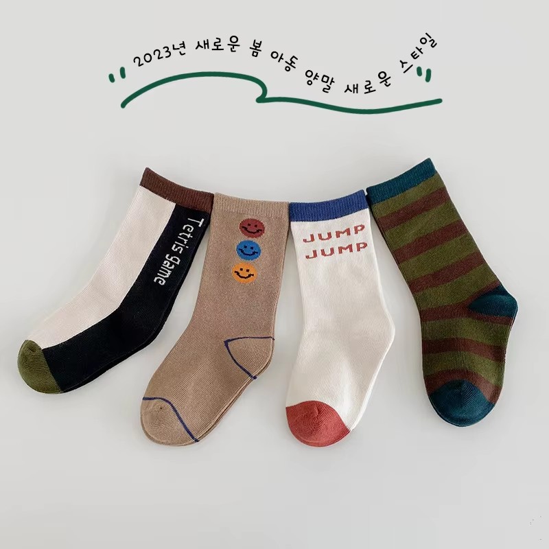 3-12T  Boys Socks Spring Fashi - Cotton Crew Sock Pack avis et prix