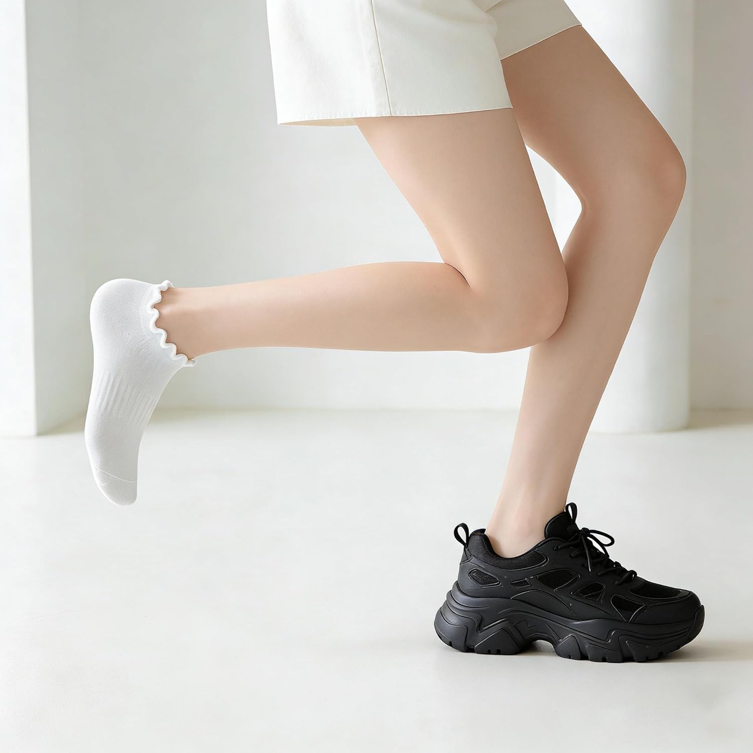 Cute Ruffle Ankle Socks for Wo - Silk Sock Bamboo avis et prix