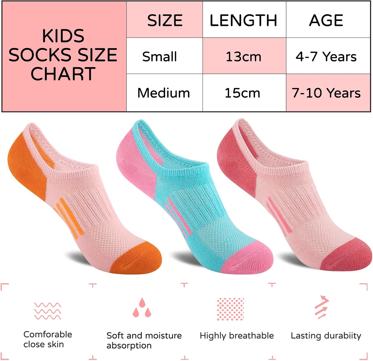 12 Pairs Girls No Show Socks C - Silk Sock Bamboo avis et prix