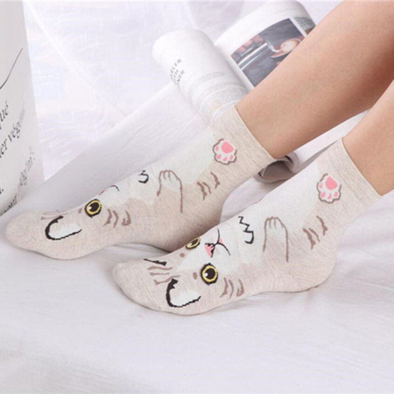 5 Pairs/pack Funny Cartoon Dog - Cotton Crew Sock Pack avis et prix