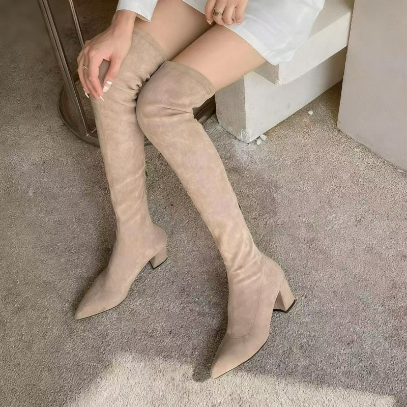Sexy Women's Boots Pointed Toe - Knee High Sock Women avis et prix