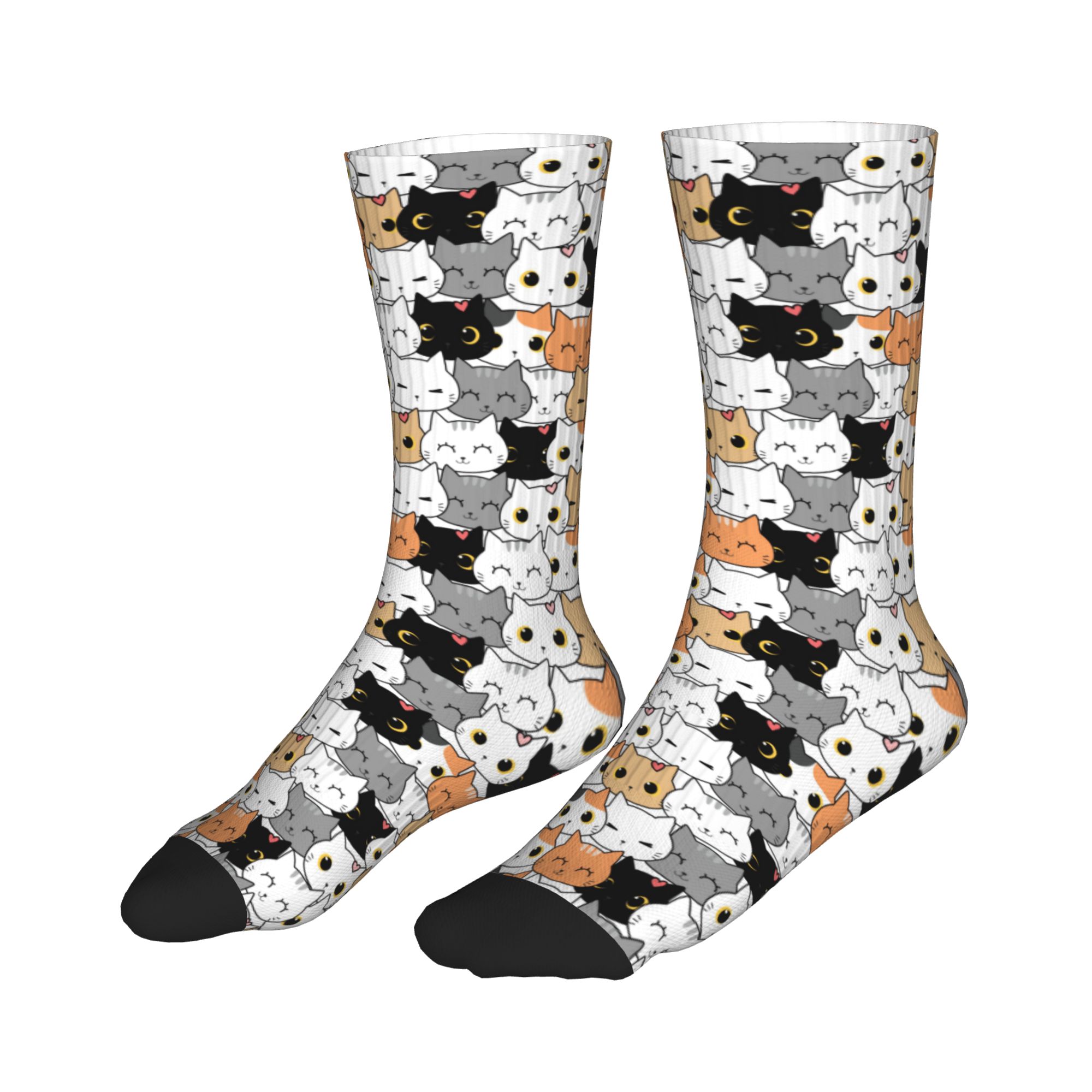 Cute Kitten Cat Doodle Dress S - Dress Sock Men avis et prix