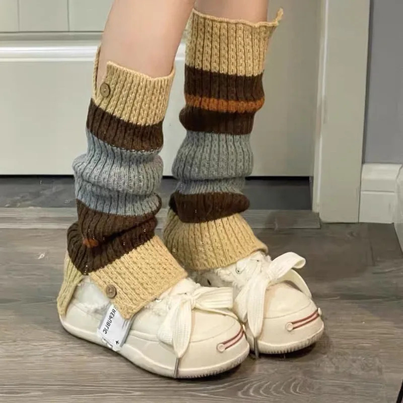 New ​Y2K Knitted Leg Warmers V - Boot Sock Slouchy avis et prix
