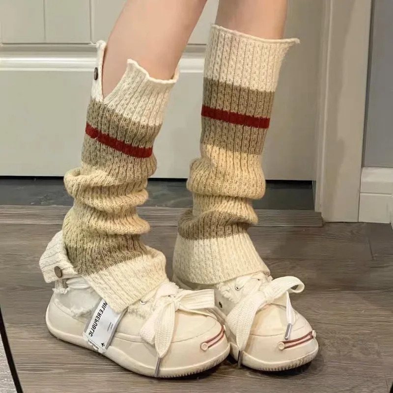 New ​Y2K Knitted Leg Warmers V - Boot Sock Slouchy avis et prix